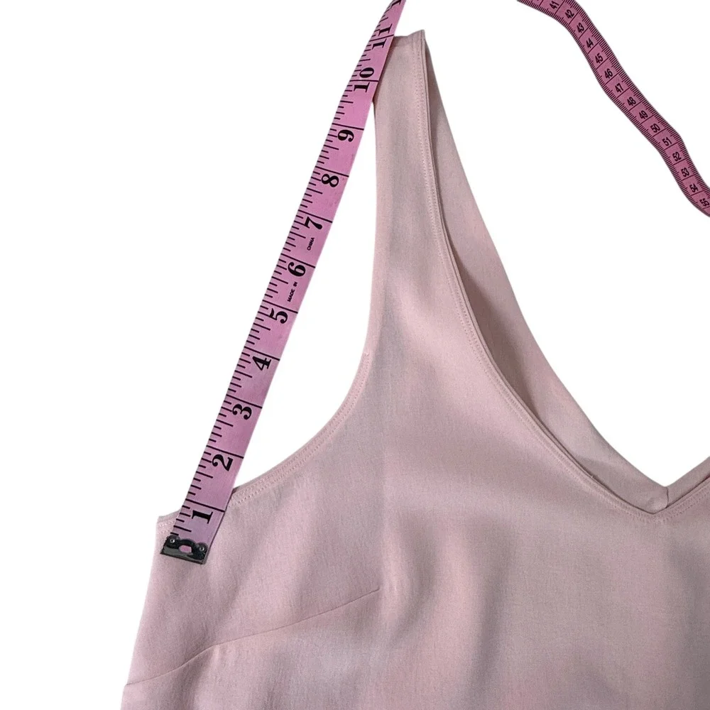 Lululemon Pink Sleeveless V Neck Midi Dress‎ Slits Athleisure Women's Large